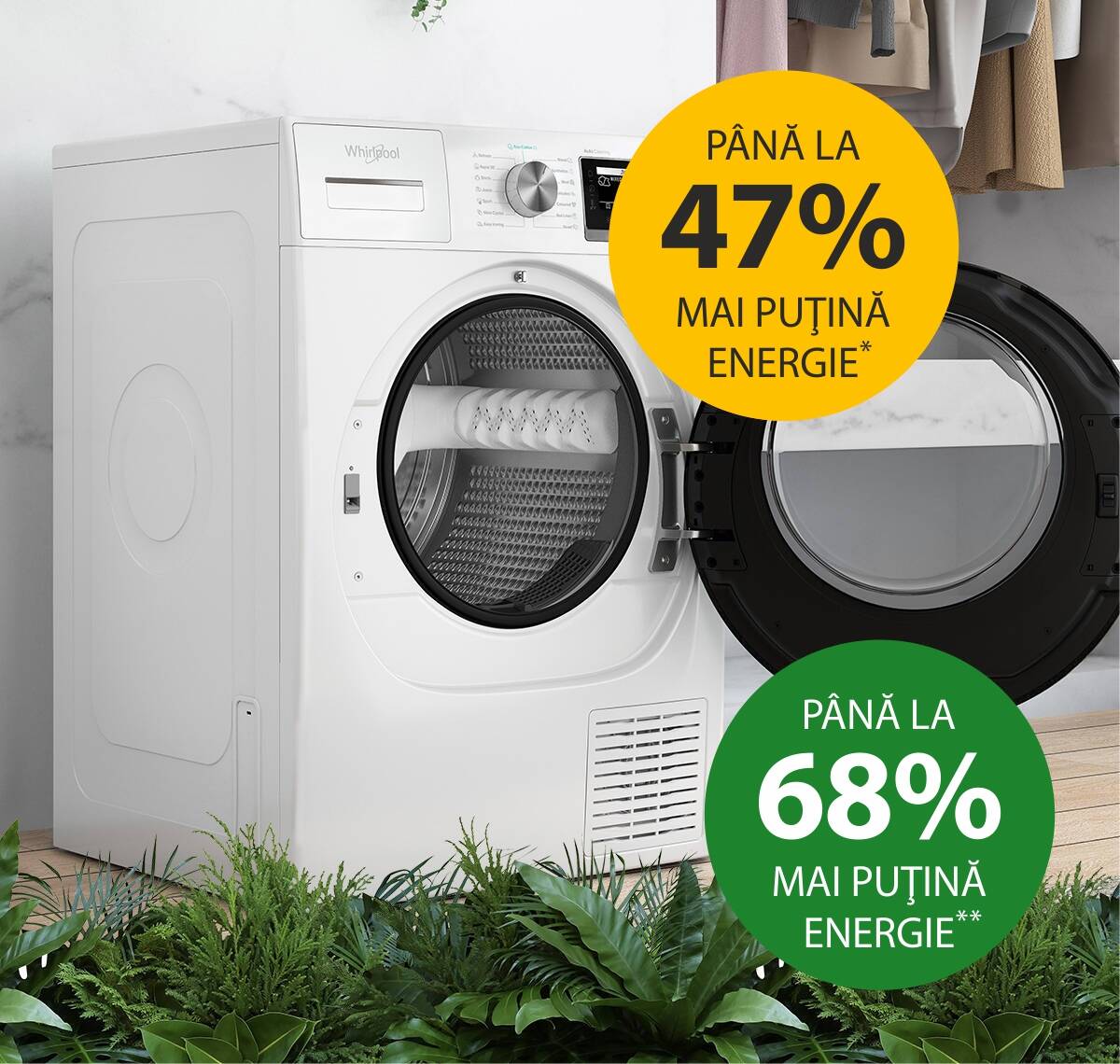 Uscător Supreme Silence ce economisește apă și electricitate